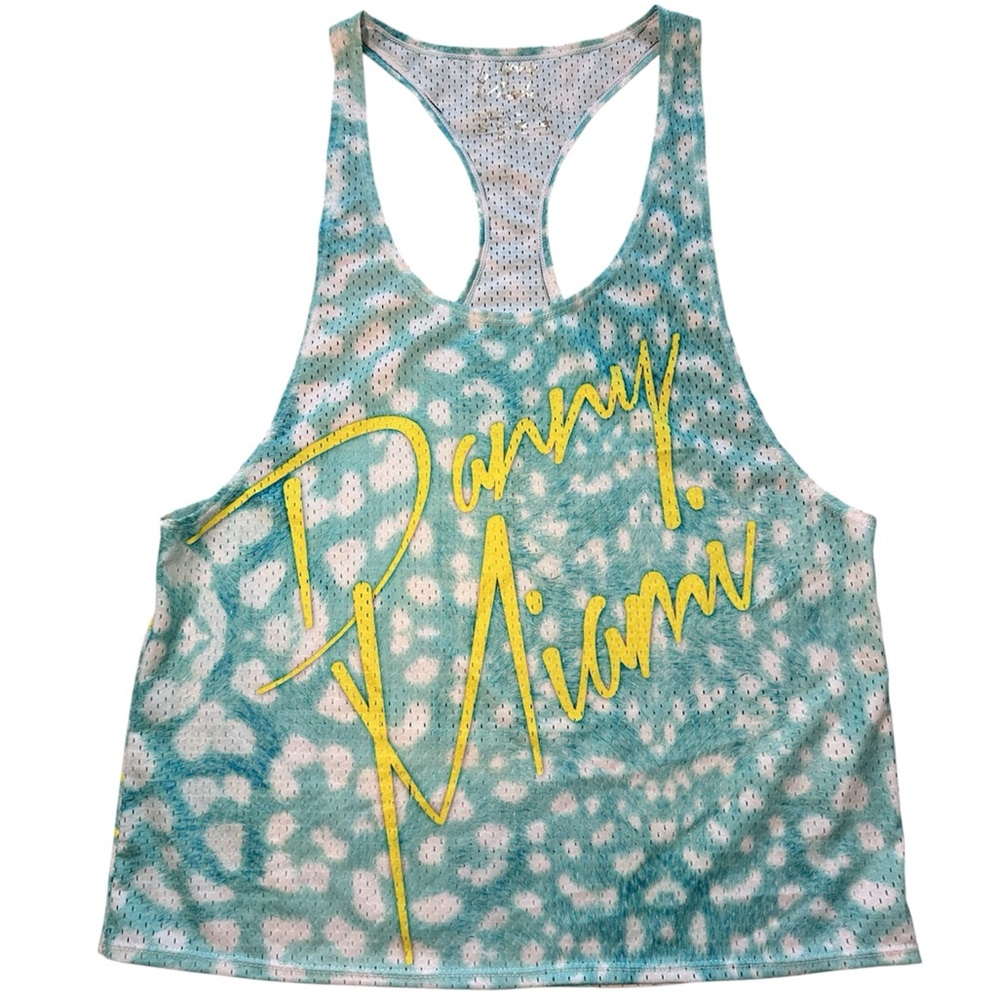 Danny Miami Men's Blue Tank Top Sleeveless Muscle Shirt Streetwear Size Small